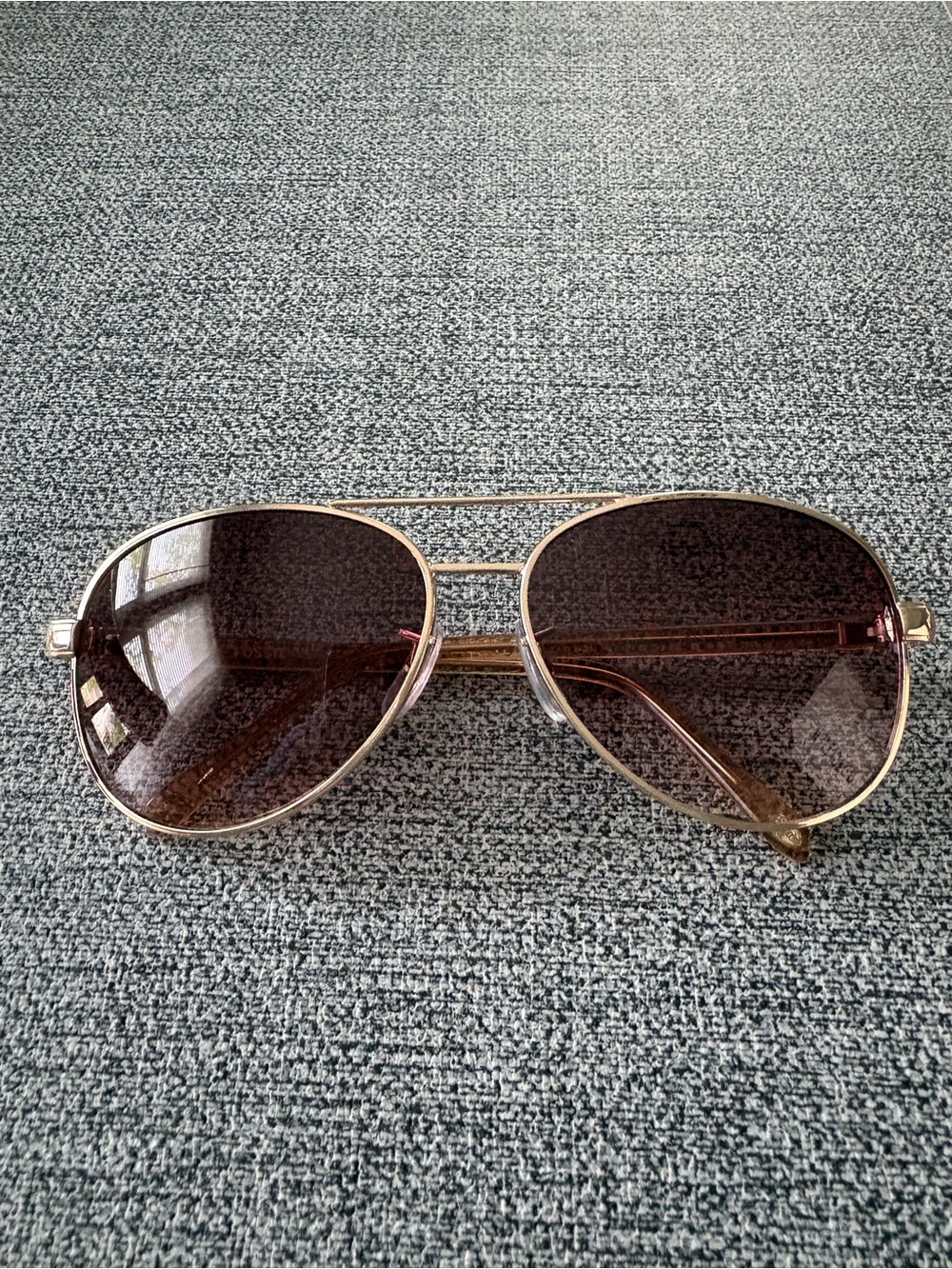 Fossil Aviator Sunglasses in Gold with Brown Lenses